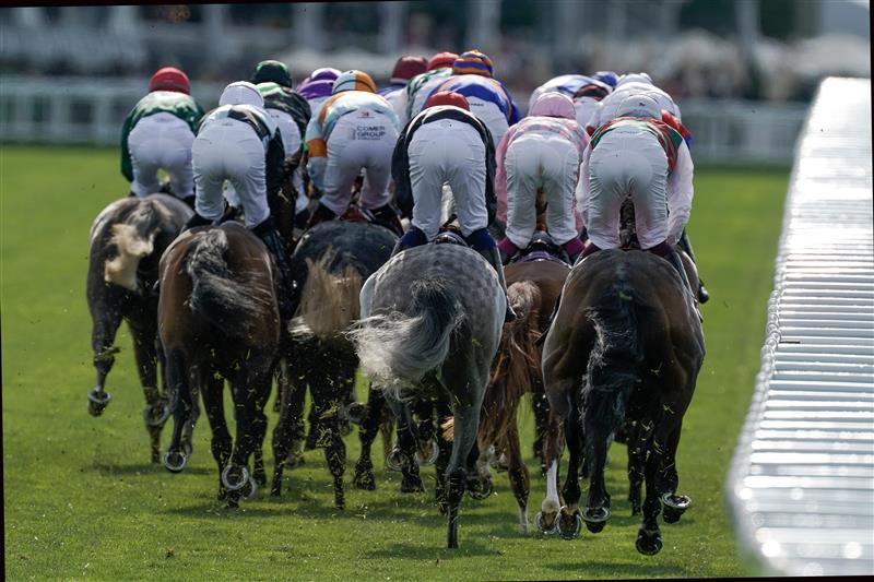 ASCOT, ENGLAND - JUNE 20: A general view of action during The Ascot Stakes on day one during Royal Ascot 2023 at Ascot Racecourse on June 20, 2023 in Ascot, England. (Photo by Alan Crowhurst/Getty Images for Ascot Racecourse)