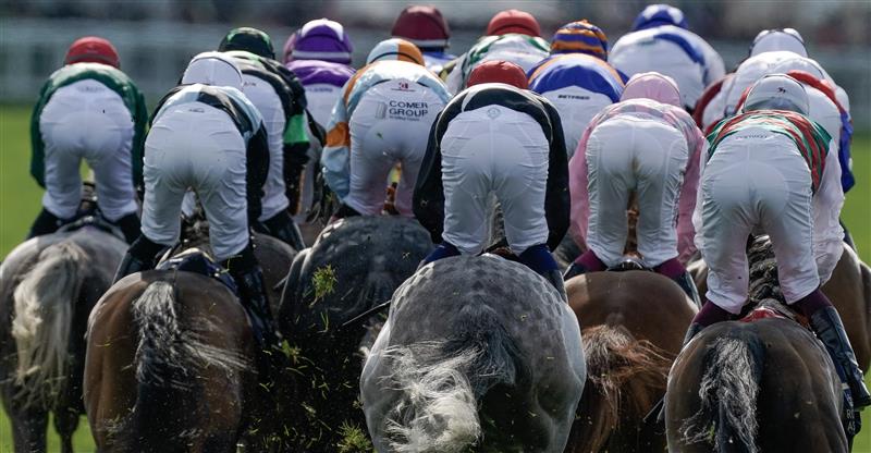 ASCOT, ENGLAND - JUNE 20: A general view of action during The Ascot Stakes on day one during Royal Ascot 2023 at Ascot Racecourse on June 20, 2023 in Ascot, England. (Photo by Alan Crowhurst/Getty Images for Ascot Racecourse)