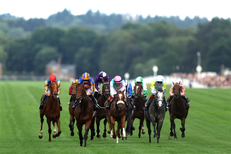 ASCOT, ENGLAND - JUNE 20: Ryan Moore riding Paddington win St James's Palace Stakes on day one of Royal Ascot 2023 at Ascot Racecourse on June 20, 2023 in Ascot, England. (Photo by Alex Pantling/Getty Images)