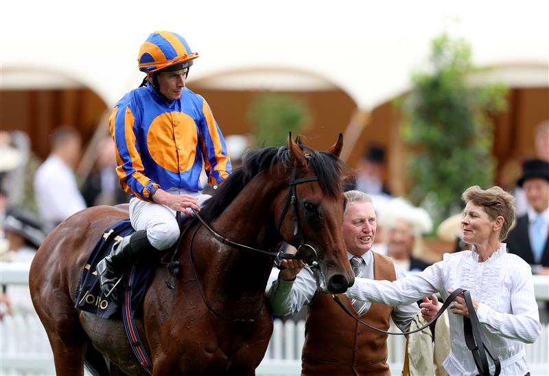 ASCOT, ENGLAND - JUNE 20: Ryan Moore riding River Tiber after winning Coventry Stakes on day one during Royal Ascot 2023 at Ascot Racecourse on June 20, 2023 in Ascot, England. (Photo by Tom Dulat/Getty Images for Ascot Racecourse)