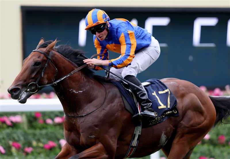 ASCOT, ENGLAND - JUNE 20: Ryan Moore riding River Tiber wins Coventry Stakes on day one during Royal Ascot 2023 at Ascot Racecourse on June 20, 2023 in Ascot, England. (Photo by Tom Dulat/Getty Images for Ascot Racecourse)