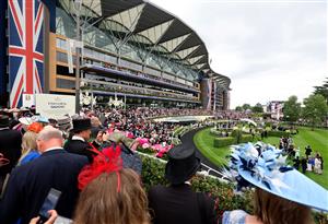 ASCOT, ENGLAND - JUNE 20: Spectators are seen on day one during Royal Ascot 2023 at Ascot Racecourse on June 20, 2023 in Ascot, England. (Photo by Tom Dulat/Getty Images for Ascot Racecourse)