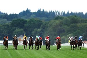 ASCOT, ENGLAND - JUNE 20: Hollie Doyle riding Bradsell (red/white cap) on the way to winning The King's Stand Stakes on day one prior to Royal Ascot 2023 at Ascot Racecourse on June 20, 2023 in Ascot, England. (Photo by Alex Pantling/Getty Images)