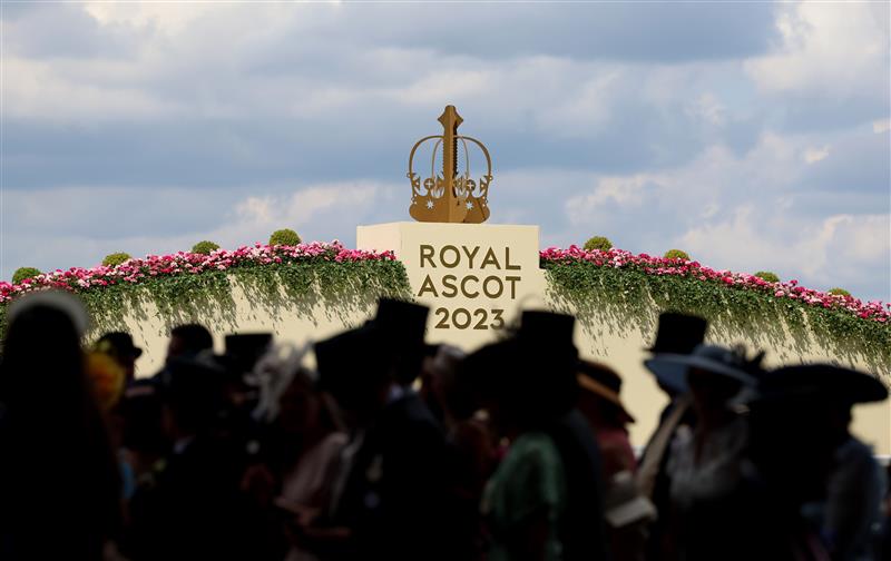 ASCOT, ENGLAND - JUNE 21: General view on day two during Royal Ascot 2023 at Ascot Racecourse on June 21, 2023 in Ascot, England. (Photo by Tom Dulat/Getty Images for Ascot Racecourse)