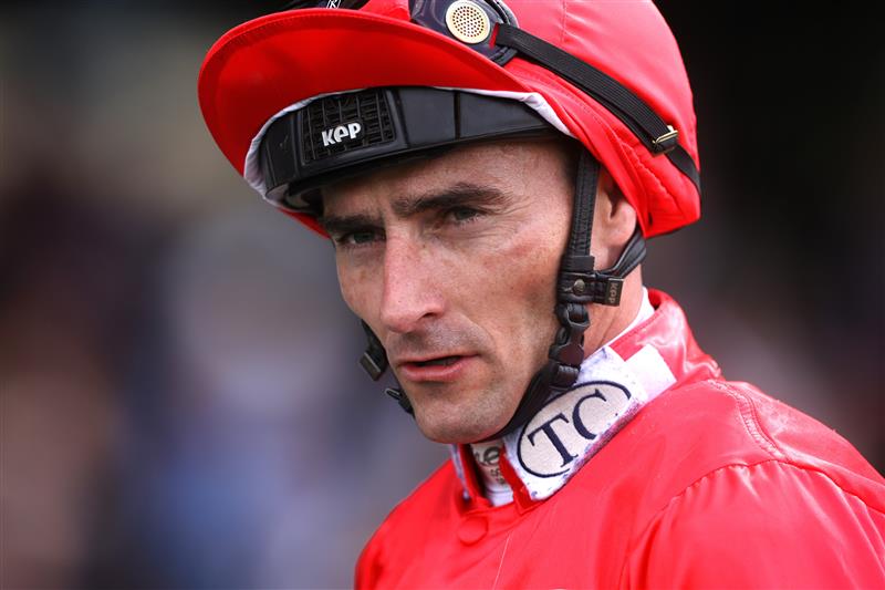 ASCOT, ENGLAND - JUNE 21: Jockey Daniel Tudhope looks on after riding Rogue Millennium to victory in the Duke of Cambridge Stakes during day two of Royal Ascot 2023 at Ascot Racecourse on June 21, 2023 in Ascot, England. (Photo by Alex Pantling/Getty Images)