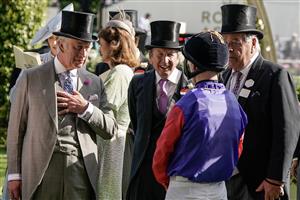 ASCOT, ENGLAND - JUNE 21: King Charles III in the parade ring on day two during Royal Ascot 2023 at Ascot Racecourse on June 21, 2023 in Ascot, England. (Photo by Alan Crowhurst/Getty Images for Ascot Racecourse)