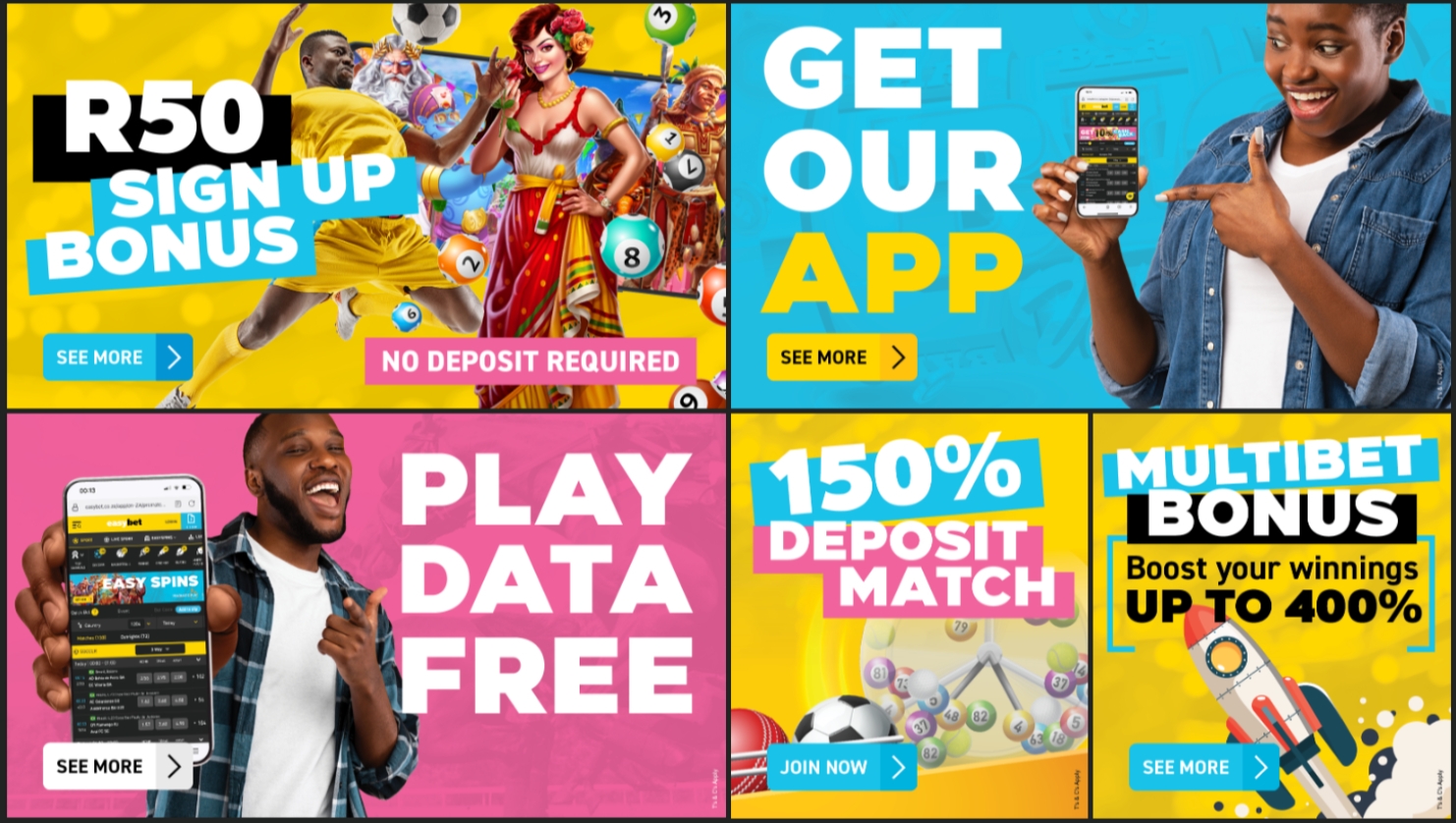 EasyBet Promo Code Get a R50 Free & 150 deposit bonus with BETSCOZA