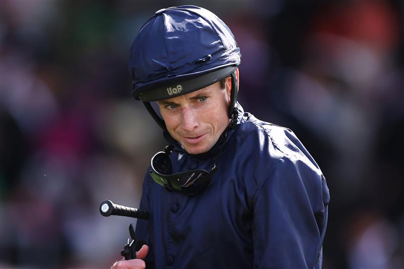 ASCOT, ENGLAND - JUNE 22: Ryan Moore Riding Warm Heart after winning the Ribblesdale Stakes during day three of Royal Ascot 2023 at Ascot Racecourse on June 22, 2023 in Ascot, England. (Photo by Alex Pantling/Getty Images)
