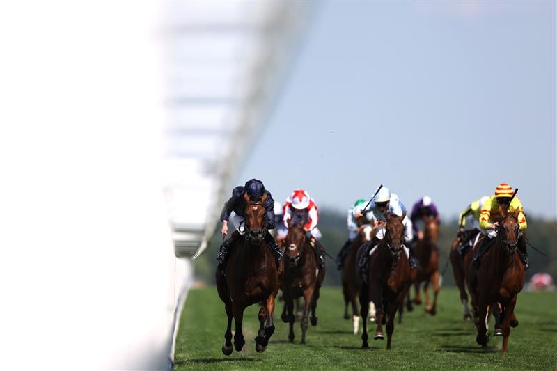 ASCOT, ENGLAND - JUNE 22: Ryan Moore Riding Warm Heart wins the Ribblesdale Stakes during day three of Royal Ascot 2023 at Ascot Racecourse on June 22, 2023 in Ascot, England. (Photo by Alex Pantling/Getty Images)