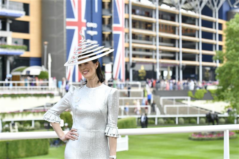 ASCOT, ENGLAND - JUNE 22: Milliner, Lisa Tan attends day three of Royal Ascot 2023 at Ascot Racecourse on June 22, 2023 in Ascot, England. (Photo by Kirstin Sinclair/Getty Images for Royal Ascot)