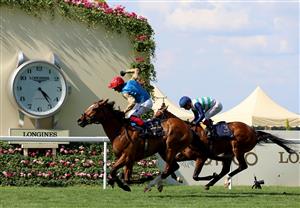 ASCOT, ENGLAND - JUNE 22: Frankie Dettori celebrates as he rides Courage Mon Ami to victory In The Gold Cup on day three during Royal Ascot 2023 at Ascot Racecourse on June 22, 2023 in Ascot, England. (Photo by Tom Dulat/Getty Images for Ascot Racecourse)