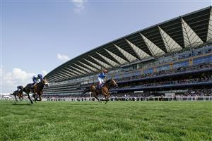 ASCOT, ENGLAND - JUNE 22: Frankie Dettori celebrates as he rides Courage Mon Ami to victory In The Gold Cup on day three during Royal Ascot 2023 at Ascot Racecourse on June 22, 2023 in Ascot, England. (Photo by Alan Crowhurst/Getty Images for Ascot Racecourse)