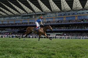 ASCOT, ENGLAND - JUNE 22: Frankie Dettori celebrates as he rides Courage Mon Ami to victory In The Gold Cup on day three during Royal Ascot 2023 at Ascot Racecourse on June 22, 2023 in Ascot, England. (Photo by Alan Crowhurst/Getty Images for Ascot Racecourse)
