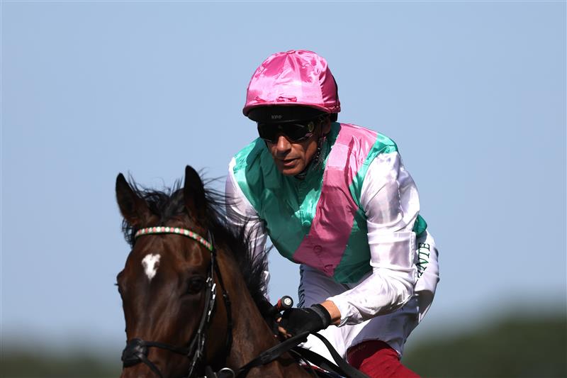 ASCOT, ENGLAND - JUNE 23: Frankie Dettori riding Coppice after winning The Sandringham Stakes during day four of Royal Ascot 2023 at Ascot Racecourse on June 23, 2023 in Ascot, England. (Photo by Alex Pantling/Getty Images)