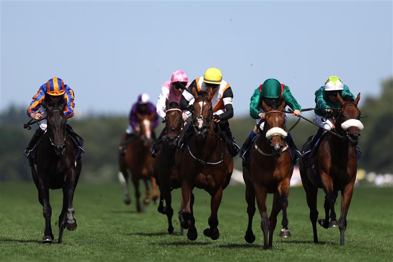ASCOT, ENGLAND - JUNE 23: Tahiyra ridden by Chris Hayes on the way to victory in The Coronations Stakes during day four of Royal Ascot 2023 at Ascot Racecourse on June 23, 2023 in Ascot, England. (Photo by Alex Pantling/Getty Images)