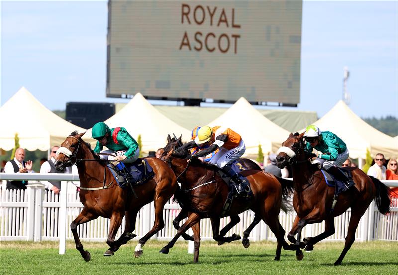 ASCOT, ENGLAND - JUNE 23: Chris Hayes riding Tahiyra wins The Coronation Stakes on day four during Royal Ascot 2023 at Ascot Racecourse on June 23, 2023 in Ascot, England. (Photo by Tom Dulat/Getty Images for Ascot Racecourse)