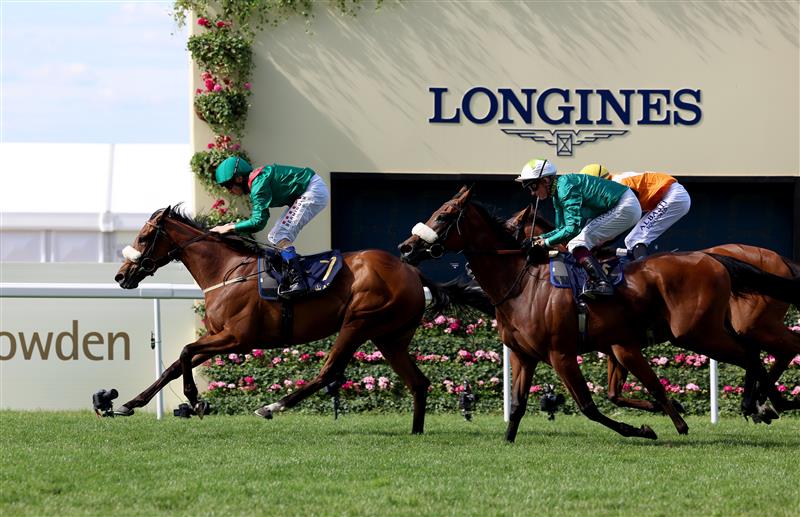 ASCOT, ENGLAND - JUNE 23: Chris Hayes riding Tahiyra wins The Coronation Stakes on day four during Royal Ascot 2023 at Ascot Racecourse on June 23, 2023 in Ascot, England. (Photo by Tom Dulat/Getty Images for Ascot Racecourse)