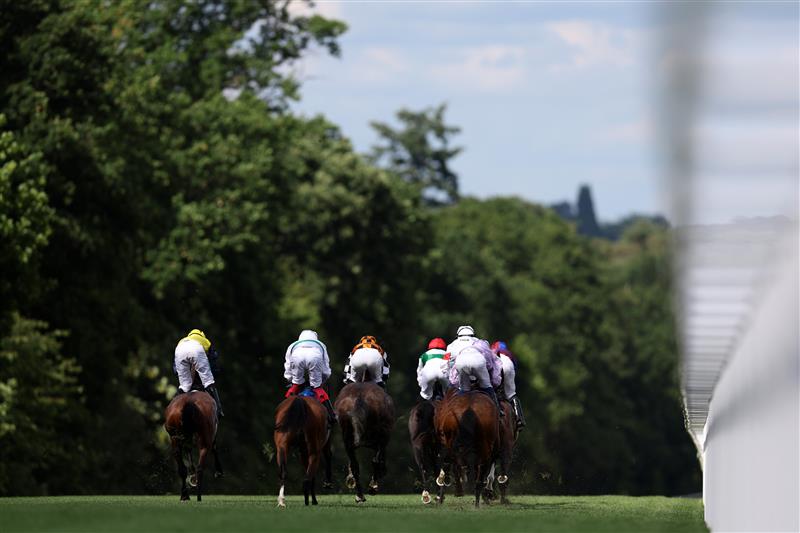 ASCOT, ENGLAND - JUNE 24: Runners and riders in The Hardwicke Stakes during day five of Royal Ascot 2023 at Ascot Racecourse on June 24, 2023 in Ascot, England. (Photo by Alex Pantling/Getty Images)