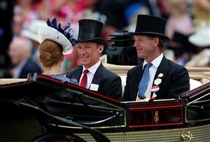 ASCOT, ENGLAND - JUNE 24: Frankie Dettori and Jamie Snowden during the royal procession on day five during Royal Ascot 2023 at Ascot Racecourse on June 24, 2023 in Ascot, England. (Photo by Tom Dulat/Getty Images for Ascot Racecourse)