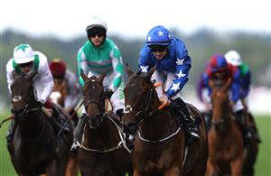 ASCOT, ENGLAND - JUNE 24: Snellen ridden by G. F. Carroll crosses the line to win in The Chesham Stakes during day five of Royal Ascot 2023 at Ascot Racecourse on June 24, 2023 in Ascot, England. (Photo by Alex Pantling/Getty Images)