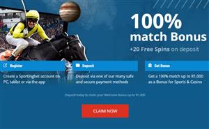 Durban July: R1000 in Free Bets plus Free Spins at Sportingbet