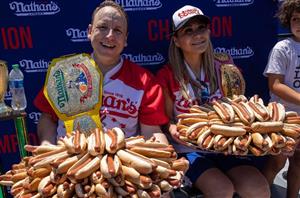 Nathan's Hot Dog Tips & Odds - Joey Chestnut & Miki Sudo poised for repeat victory in Hot Dog Eating Contest 2023