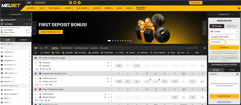 Melbet promo code NEWBONUS - How to get up to 1750€ welcome bonus