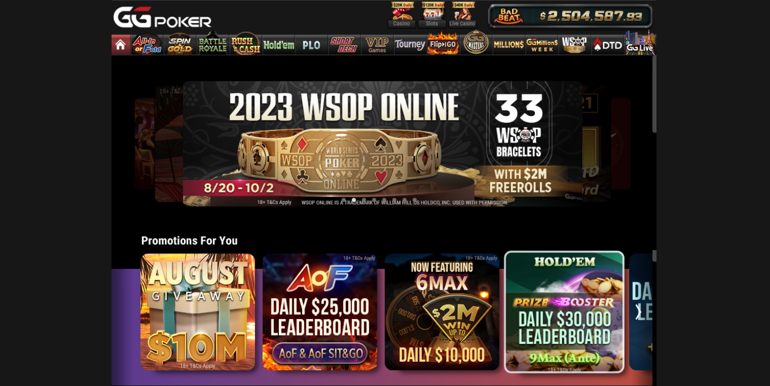 GGPoker live tournaments