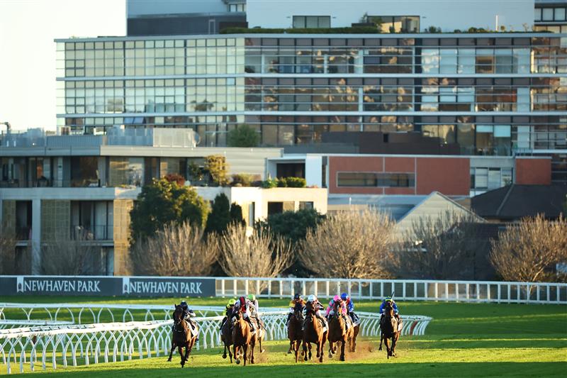 SYDNEY, AUSTRALIA - AUGUST 19: Jean Van Overmeire riding Tintookie wins Race 10 ACY Securities   during "Winx Stakes Day" - Sydney Racing at Royal Randwick Racecourse on August 19, 2023 in Sydney, Australia. (Photo by Jeremy Ng/Getty Images)