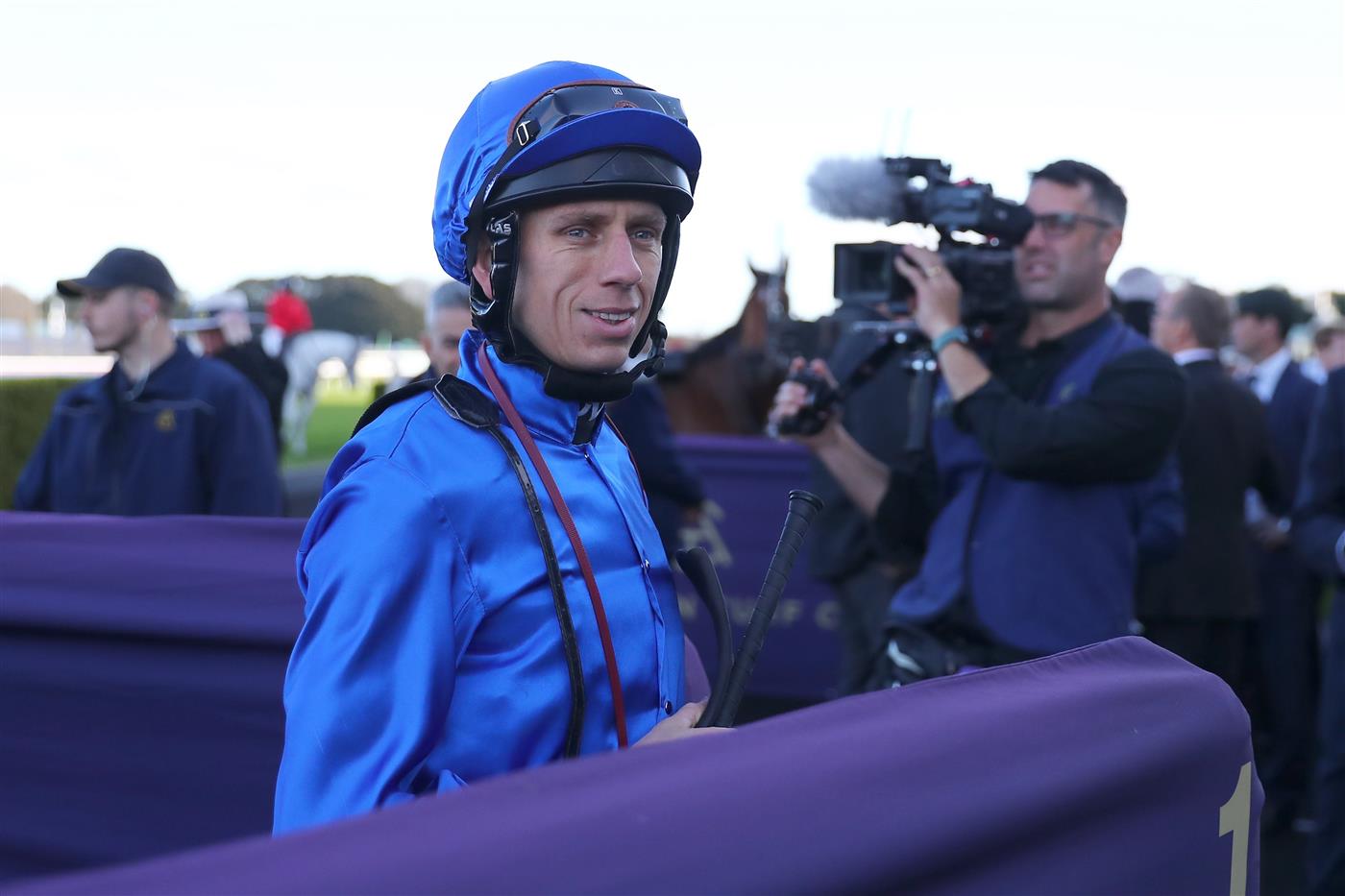 SYDNEY, AUSTRALIA - AUGUST 19: Jean Van Overmeire riding Parisal wins Race 7 Laurel Oak Toy Show Quality during "Winx Stakes Day" - Sydney Racing at Royal Randwick Racecourse on August 19, 2023 in Sydney, Australia. (Photo by Jeremy Ng/Getty Images)