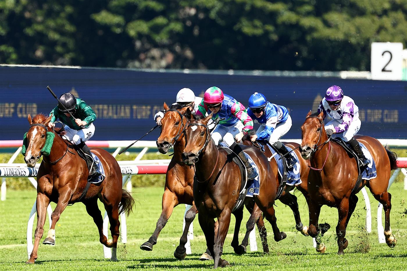 SYDNEY, AUSTRALIA - AUGUST 19: Dylan Gibbons riding Super Bright wins Race 1 Midway during "Winx Stakes Day" - Sydney Racing at Royal Randwick Racecourse on August 19, 2023 in Sydney, Australia. (Photo by Jeremy Ng/Getty Images)