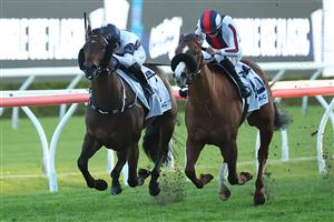 SYDNEY, AUSTRALIA - AUGUST 19: Jean Van Overmeire riding Tintookie wins Race 10 ACY Securities   during "Winx Stakes Day" - Sydney Racing at Royal Randwick Racecourse on August 19, 2023 in Sydney, Australia. (Photo by Jeremy Ng/Getty Images)