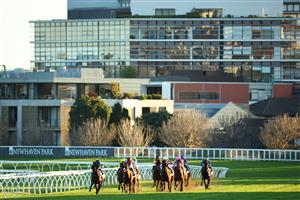 SYDNEY, AUSTRALIA - AUGUST 19: Jean Van Overmeire riding Tintookie wins Race 10 ACY Securities   during "Winx Stakes Day" - Sydney Racing at Royal Randwick Racecourse on August 19, 2023 in Sydney, Australia. (Photo by Jeremy Ng/Getty Images)