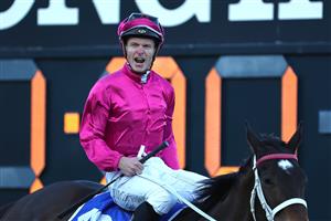 SYDNEY, AUSTRALIA - AUGUST 19:  James Mcdonald riding Fangirl  wins Race 8 Winx Stakes  during "Winx Stakes Day" - Sydney Racing at Royal Randwick Racecourse on August 19, 2023 in Sydney, Australia. (Photo by Jeremy Ng/Getty Images)