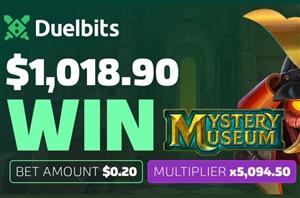 Player at Duelbits Casino Turns $0.20 Spin into $1,018.90 Win!