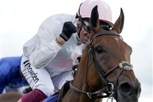 YORK, ENGLAND - AUGUST 26: Frankie Dettori riding Absurde win The Sky Bet Ebor Handicap at York Racecourse on August 26, 2023 in York, England. (Photo by Alan Crowhurst/Getty Images)