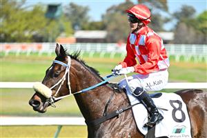 MELBOURNE, AUSTRALIA - SEPTEMBER 02: Jamie Kah riding Nunthorpe after winning Race 3, the Fierce Impact - Pedigree Performance, during Melbourne Racing at Caulfield Racecourse on September 02, 2023 in Melbourne, Australia. (Photo by Vince Caligiuri/Getty Images)