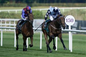 DUBLIN, IRELAND - SEPTEMBER 09: Billy Lee riding Kitty Rose win The Ballylinch Stud Irish EBF Ingabelle Stakes at Leopardstown Racecourse on September 09, 2023 in Dublin, Ireland. (Photo by Alan Crowhurst/Getty Images)