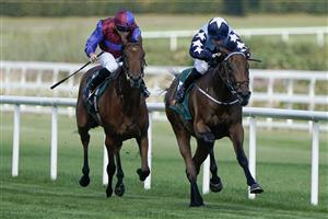 DUBLIN, IRELAND - SEPTEMBER 09: Billy Lee riding Kitty Rose win The Ballylinch Stud Irish EBF Ingabelle Stakes at Leopardstown Racecourse on September 09, 2023 in Dublin, Ireland. (Photo by Alan Crowhurst/Getty Images)