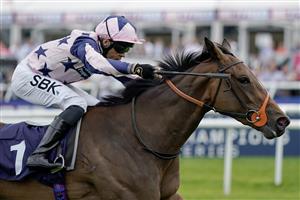 DONCASTER, ENGLAND - SEPTEMBER 15: Sean Levey riding Circe win The Coopers Marquees EBF Maiden Fillies