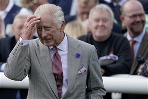 DONCASTER, ENGLAND - SEPTEMBER 16: King Charles III at Doncaster Racecourse on September 16, 2023 in Doncaster, England. (Photo by Alan Crowhurst/Getty Images)