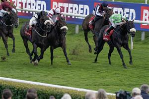DONCASTER, ENGLAND - SEPTEMBER 16: Rossa Ryan riding Annaf (green/white) win The Betfred Portland at Doncaster Racecourse on September 16, 2023 in Doncaster, England. (Photo by Alan Crowhurst/Getty Images)