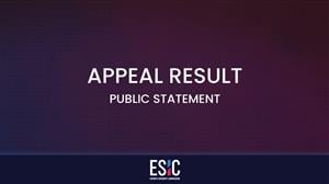 ESIC Ban Appeal