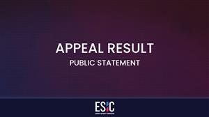 ESIC Ban Appeal