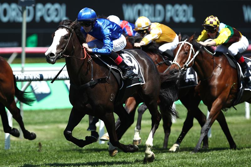 SYDNEY, AUSTRALIA - OCTOBER 14: Zac Lloyd riding Sequestered wins Race 2 The World Pool Handicap during Sydney Racing at Royal Randwick Racecourse on October 14, 2023 in Sydney, Australia. (Photo by Jason McCawley/Getty Images)
