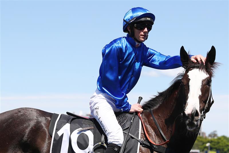 SYDNEY, AUSTRALIA - OCTOBER 14: Zac Lloyd riding Sequestered wins Race 2 World Pool during Sydney Racing - TAB Everest Day at Royal Randwick Racecourse on October 14, 2023 in Sydney, Australia. (Photo by Jeremy Ng/Getty Images)