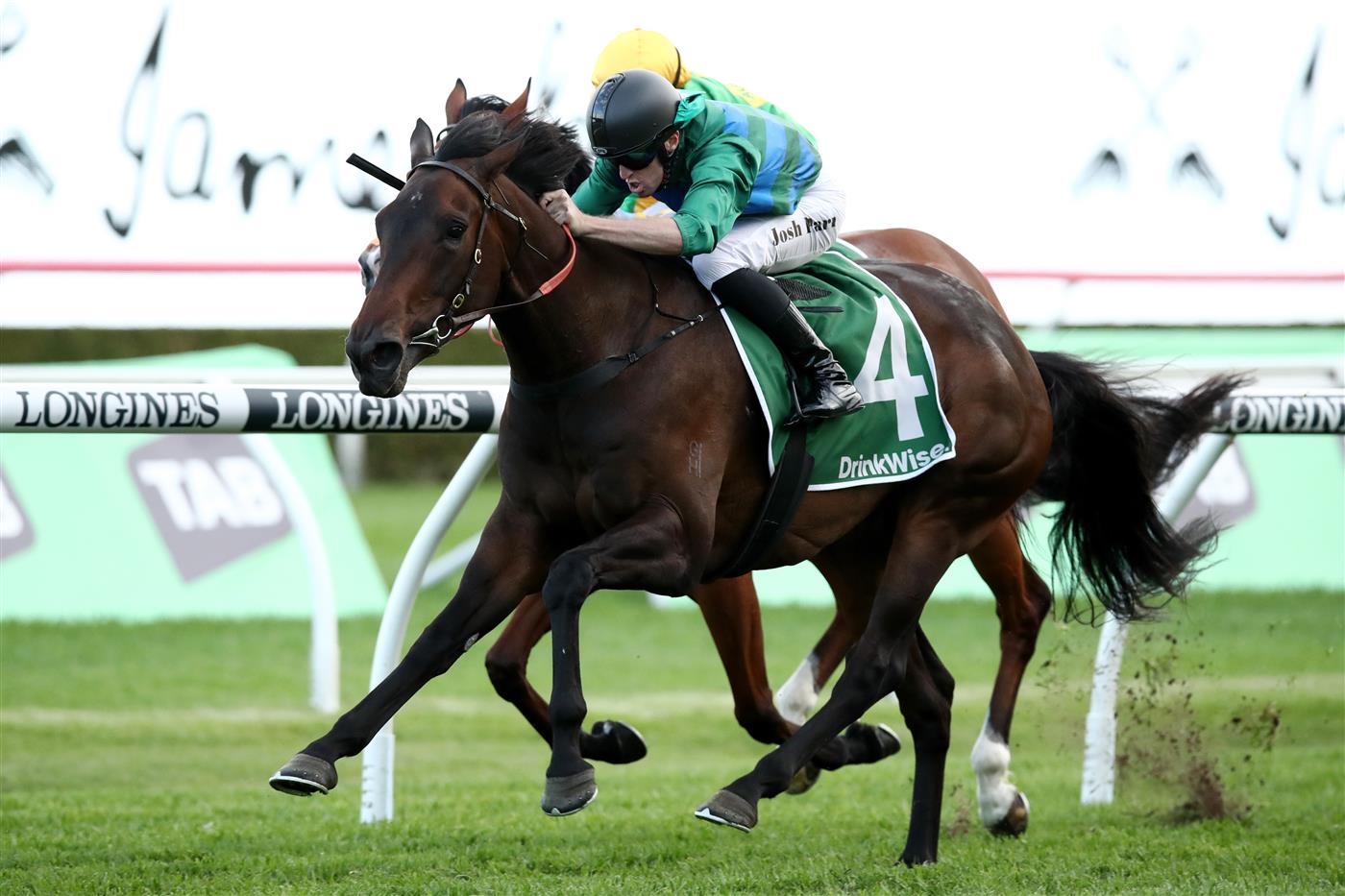 SYDNEY, AUSTRALIA - OCTOBER 14: Joshua Parr riding Renaissance Woman wins Race 10 The James Squire Angst Stakes during Sydney Racing at Royal Randwick Racecourse on October 14, 2023 in Sydney, Australia. (Photo by Jason McCawley/Getty Images)