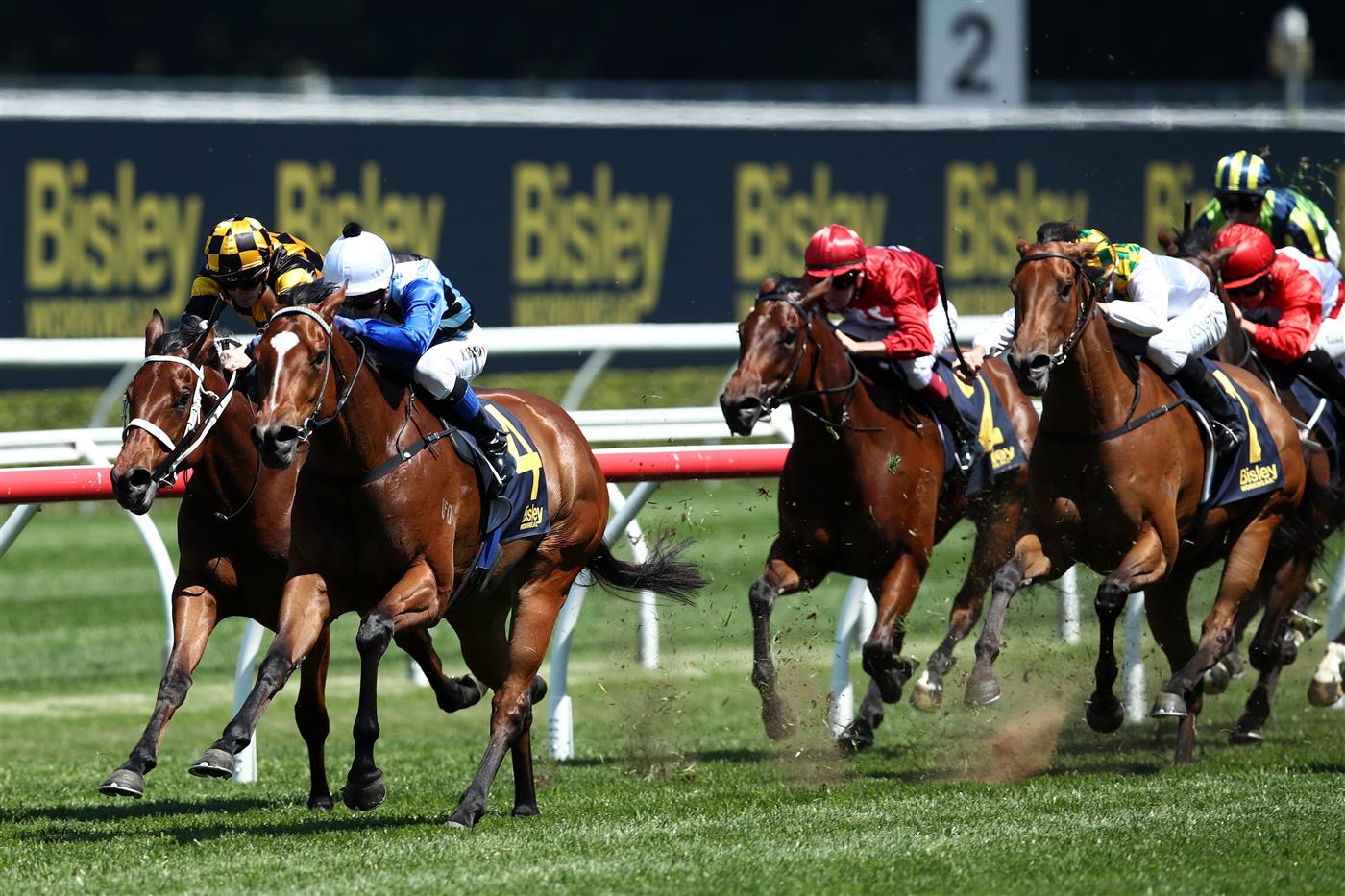 SYDNEY, AUSTRALIA - OCTOBER 14: Kerrin McEvoy riding Arctic Glamour wins Race 3 The Bisley Workwear Reginald Allen Quality during Sydney Racing at Royal Randwick Racecourse on October 14, 2023 in Sydney, Australia. (Photo by Jason McCawley/Getty Images)