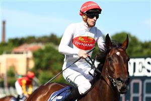 SYDNEY, AUSTRALIA - OCTOBER 14: James Mcdonald riding  I Am Me wins Race 6 Feel New Sydney Stakes during Sydney Racing - TAB Everest Day at Royal Randwick Racecourse on October 14, 2023 in Sydney, Australia. (Photo by Jeremy Ng/Getty Images)