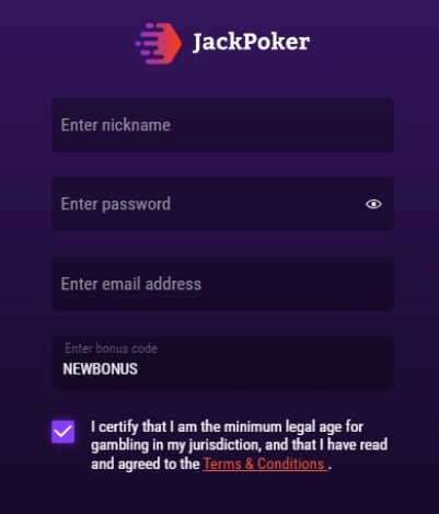 JackPoker Promo Code
